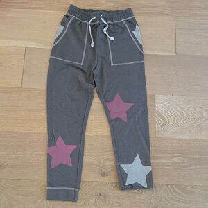 NWOT Splendid Girls Star Print Joggers - Gray and Pink size 8